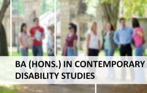 Hons BA in Contemporary Disability Studies