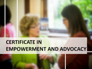 cert in empowerment and advocacy