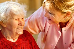 Social Care worker at work