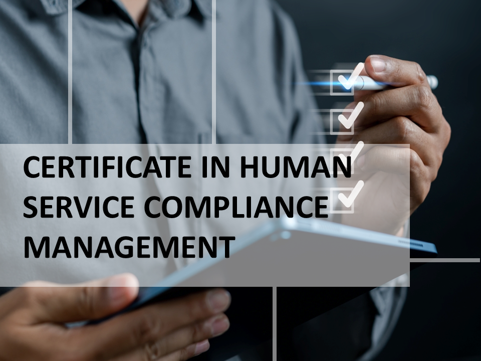 Graphic for Cert in Human Service Compliance Management course page