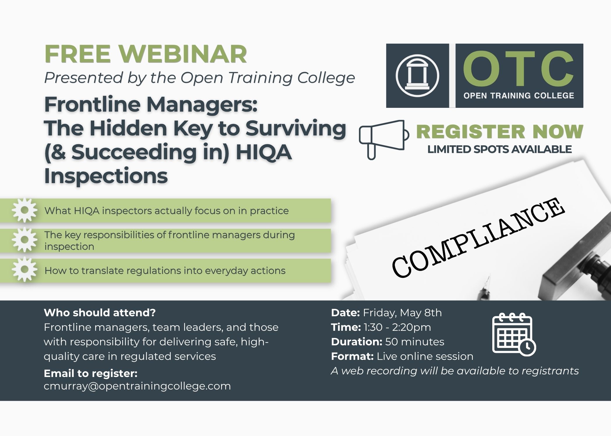 HIQA Webinar invite V3